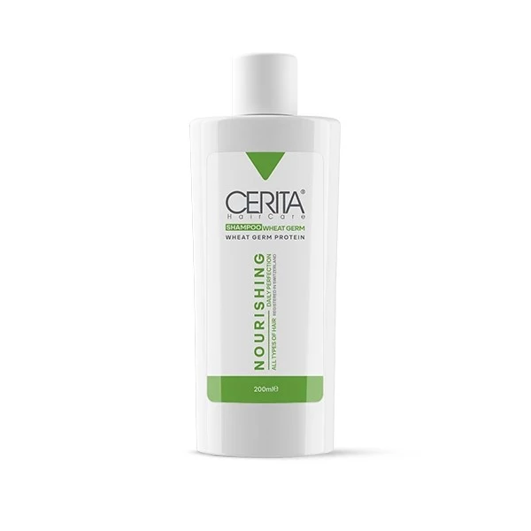 Cerita Wheat Germ Shampoo-Medicalnabz.com شامپو تقویت کننده مو پروتئین جوانه گندم سریتا