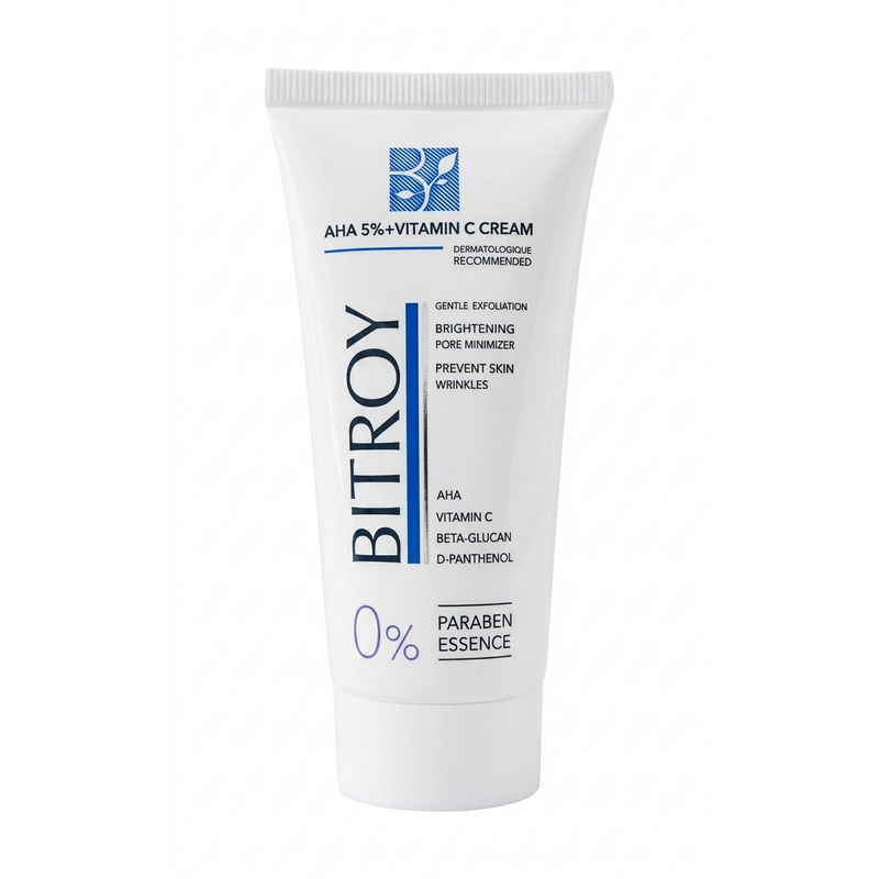 bitroy aha 5 medicalnabz کرم حاوی 5% آلفا هیدروکسی اسید - ویتامین C بیتروی