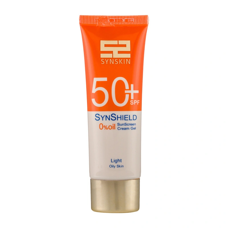 synskin synshield light oil free medicalnabz کرم ژل ضد آفتاب بژ روشن ساین اسکین