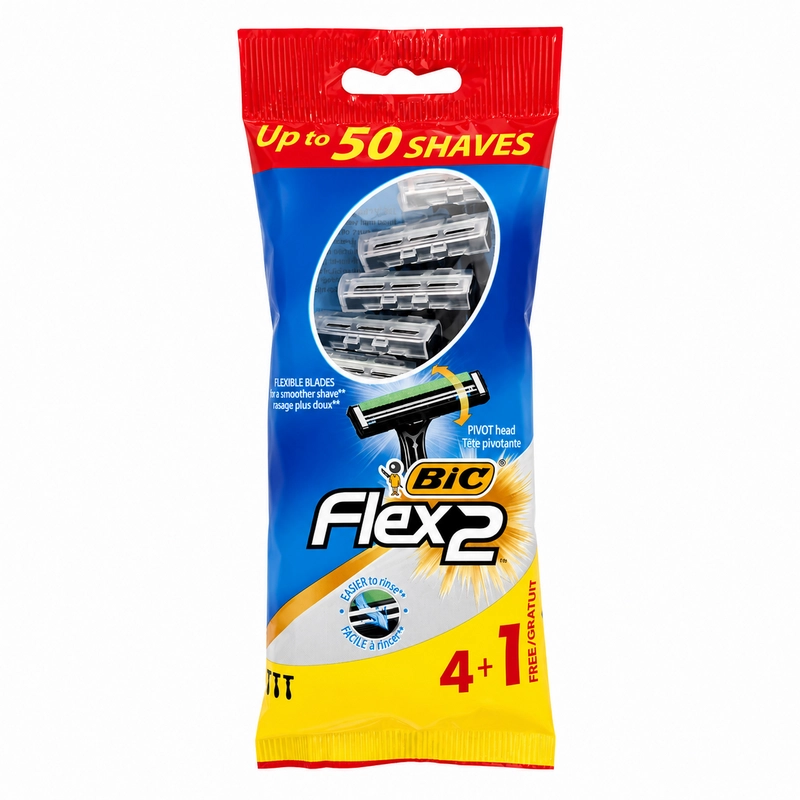 bic flex 2 medicalnabz تیغ خودتراش 2 لبه بیک فلکس Bic Flex 2 بسته 5 عددی